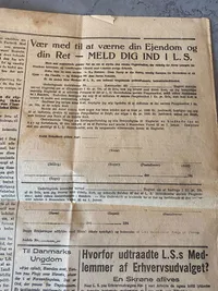 Originalt lot fra den nazistiske organisation -  Landbrugernes sammenslutning - LS blev en nazistisk organisation efter 1939, hvor de havde tæt samarbejde med DNSAP