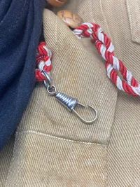 Original tysk Hitler jugend uniforms trøje med Leistungsabzeichen i bronze, trekant fra Nord Nordsee og skydesnor