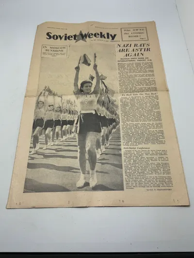 Sjælden USSR avis på engelsk 1946
