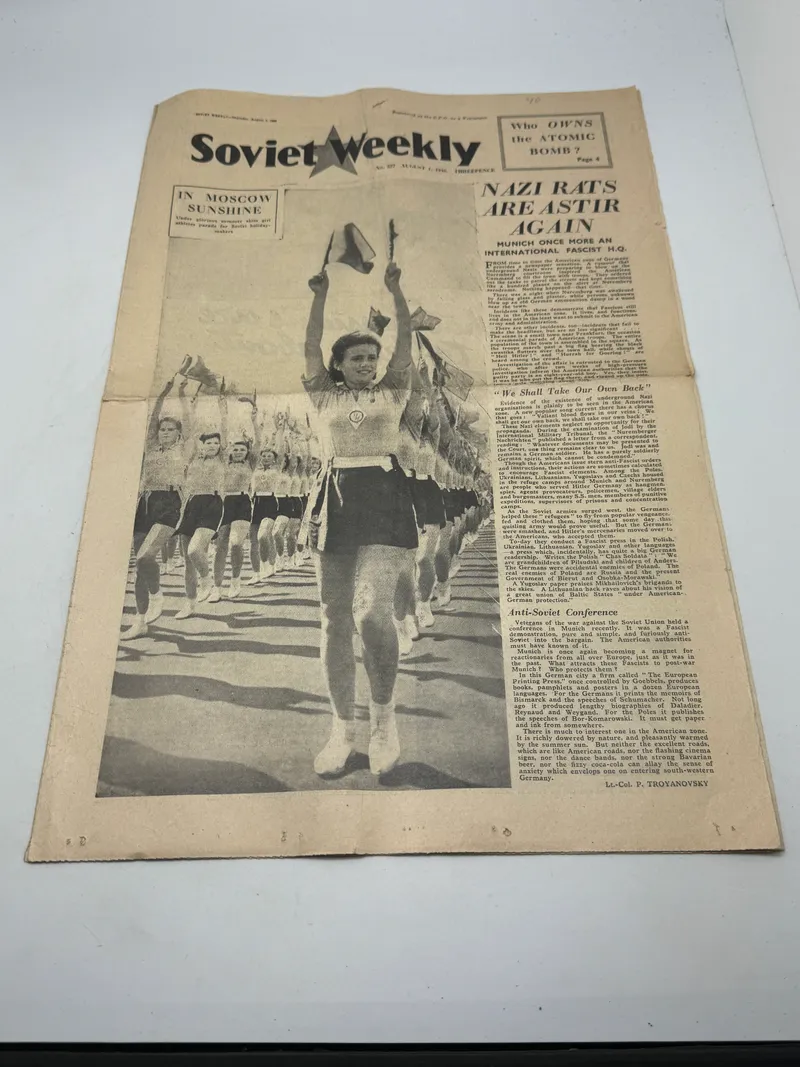 Sjælden USSR avis på engelsk 1946