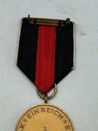 Original Anschluss German Czech 1st Oktober 1938 Medal.
