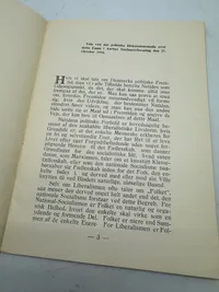 Originalt D.N.S.A.P. propaganda: Danmarks politiske fremtid, fra 1934 Ekstremt sjældent