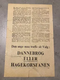 Sjælden Anti frikorps Danmark flyer -ww2