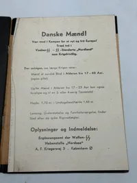 Originalt Hverve hæfte til regiment Nordland