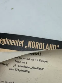 Originalt Hverve hæfte til regiment Nordland