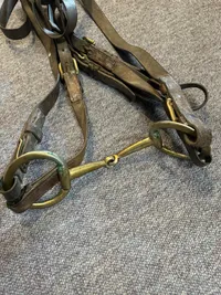Tysk Heste hovedtøj med bidsel, brugt i WW2
