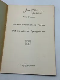 Originalt D.N.S.A.P. propaganda fra 1933 Ekstremt sjældent