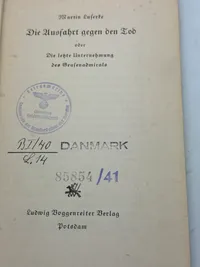 Bog fra Tysk marine bibliotek i DK WW2