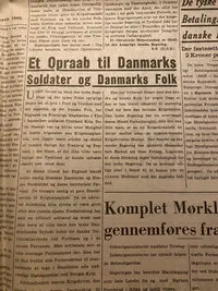 Original dansk besættelses avis - 9.april 1940