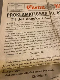 Original dansk besættelses avis - 9.april 1940