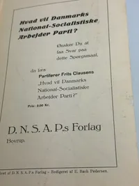 Sjældent D.N.S.A.P. program fra 5. Landsstævne i Slagelse 1938