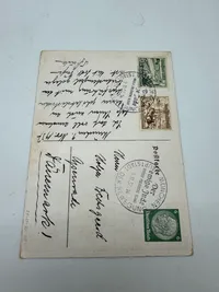 Originalt Der ewige Jude postcard, 1937 sendt på udgivelsesdagen i 1937 til Danmark