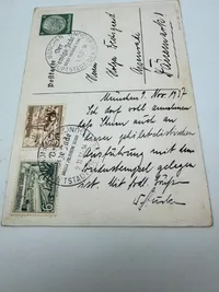 Originalt Der ewige Jude postcard, 1937 sendt på udgivelsesdagen i 1937 til Danmark