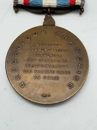 RARE FRENCH MEDAL FOR SERVICE IN THE KOREAN WAR FRANCE