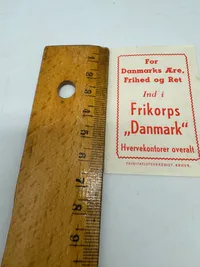 Originalt sjældent Propaganda mærkat  Frikorps Danmark