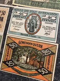 Lot original tysk ww1 Notgeld