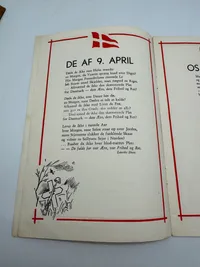 Sjældent program fra Dansk Nazistisk DNSAP "National Minde Appel 17.11.1940 for de faldne danske soldater den 9 april 1940
