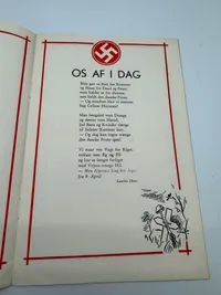 Sjældent program fra Dansk Nazistisk DNSAP "National Minde Appel 17.11.1940 for de faldne danske soldater den 9 april 1940