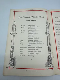 Sjældent program fra Dansk Nazistisk DNSAP "National Minde Appel 17.11.1940 for de faldne danske soldater den 9 april 1940