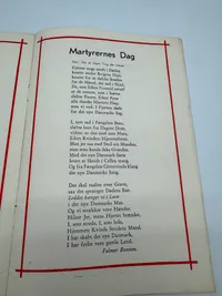 Sjældent program fra Dansk Nazistisk DNSAP "National Minde Appel 17.11.1940 for de faldne danske soldater den 9 april 1940