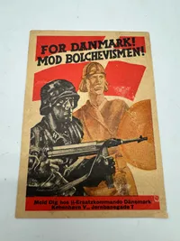 Originalt Dansk Hvervemærkat for Danskere i waffen SS