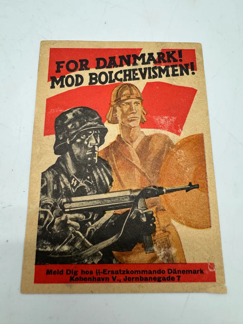 Originalt Dansk Hvervemærkat for Danskere i waffen SS