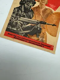 Originalt Dansk Hvervemærkat for Danskere i waffen SS