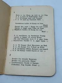 Original Dansk D.N.S.A.P. SA sangbog WW2