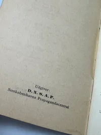 Original Dansk D.N.S.A.P. SA sangbog WW2