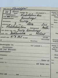 Originalt Ahnenpass fra Dansker, godt udfyldt