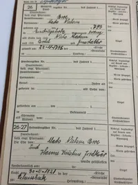 Originalt Ahnenpass fra Dansker, godt udfyldt