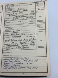 Originalt Ahnenpass fra Dansker, godt udfyldt