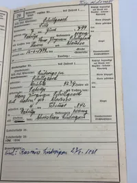 Originalt Ahnenpass fra Dansker, godt udfyldt