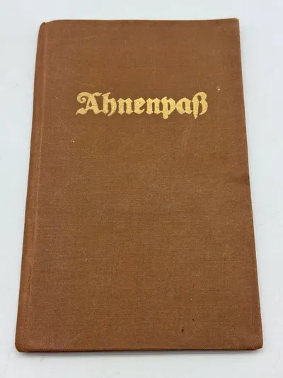 Originalt Ahnenpass fra Dansker, godt udfyldt