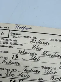 Originalt Ahnenpass fra Dansker, godt udfyldt