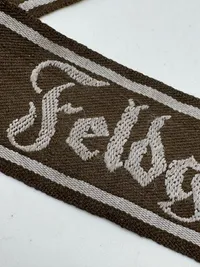 Original ARMY SLEEVE BAND “FELDGENDARMERIE” Machine-woven. Bevo type, em/nco