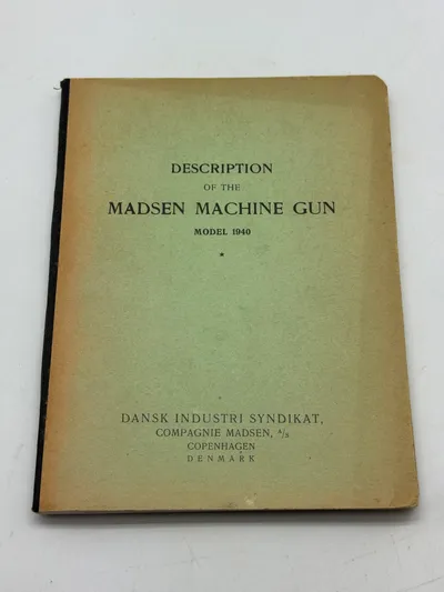 Original sjælden Madsen instruktionsbog