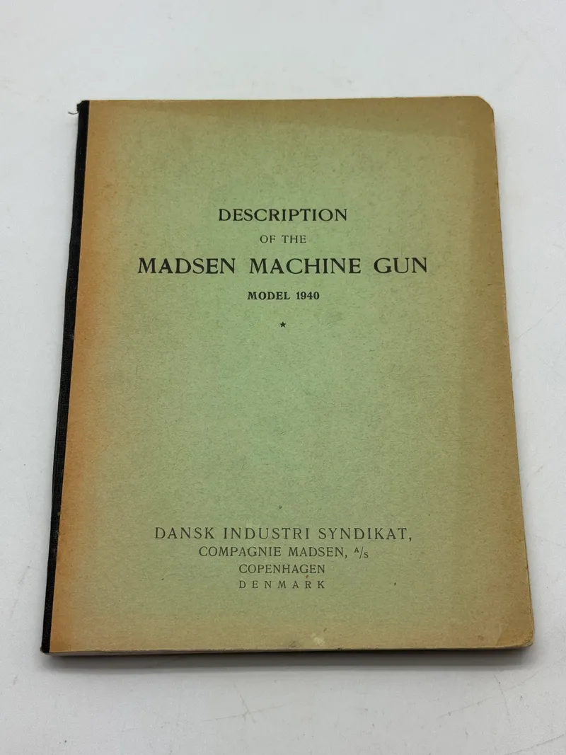 Original sjælden Madsen instruktionsbog
