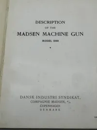 Original sjælden Madsen instruktionsbog