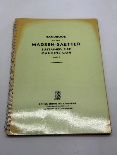 Original sjælden Madsen instruktionsbog
