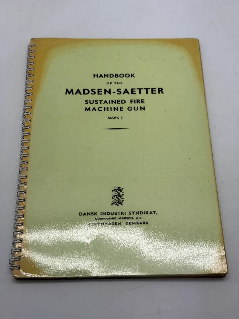 Original sjælden Madsen instruktionsbog