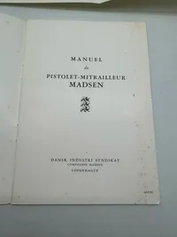 Original sjælden Madsen instruktionsbog