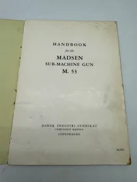 Original sjælden Madsen instruktionsbog