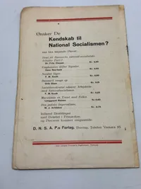 Originalt Sjældent D.N.S.A.P. propaganda hæfte WW2