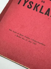 Originalt Sjældent D.N.S.A.P. propaganda hæfte WW2