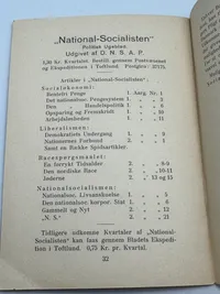 Originalt Sjældent D.N.S.A.P. propaganda hæfte WW2