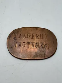 Originalt WW2 ID disk Taagerup Vagtværn  lolland