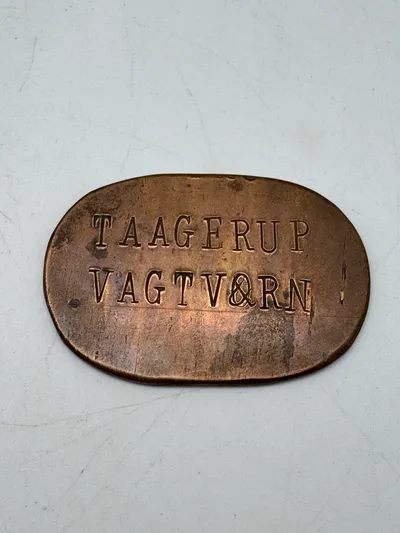 Originalt WW2 ID disk Taagerup Vagtværn  lolland