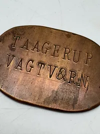 Originalt WW2 ID disk Taagerup Vagtværn  lolland