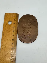 Originalt WW2 ID disk Taagerup Vagtværn  lolland